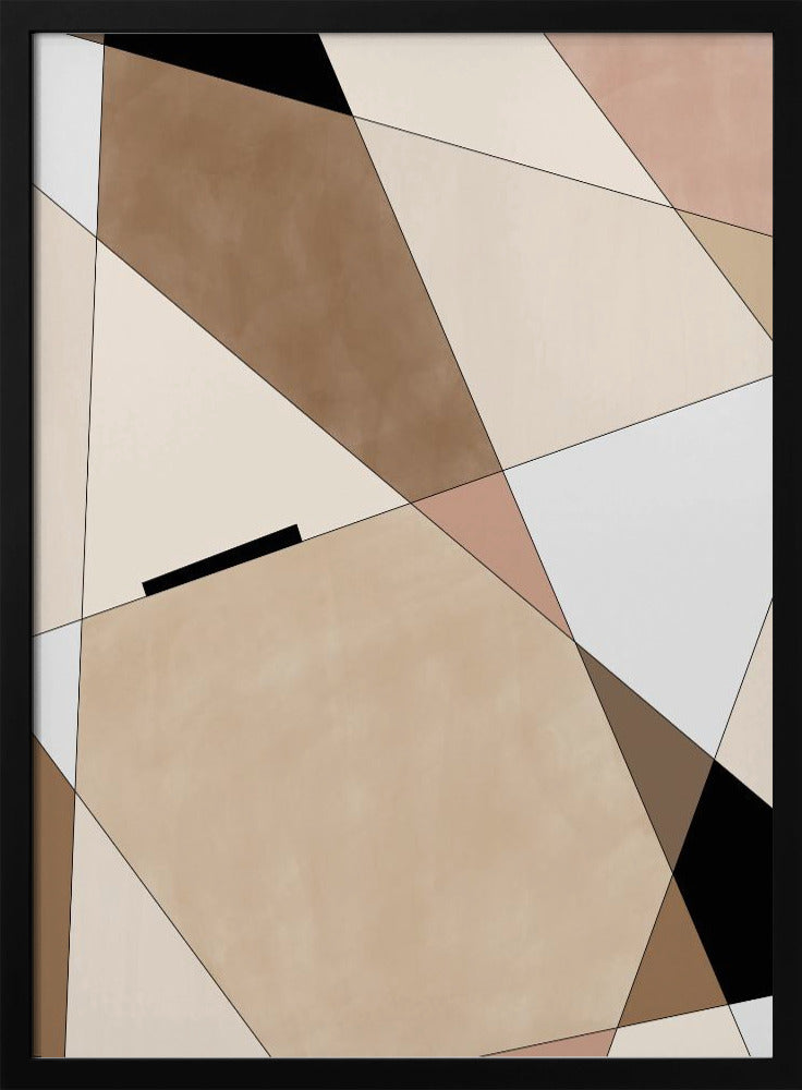 Geometrische beige kunst | Poster