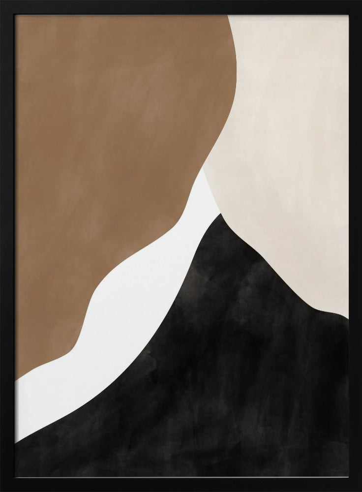 Abstracte beige en bruine kunst | Poster