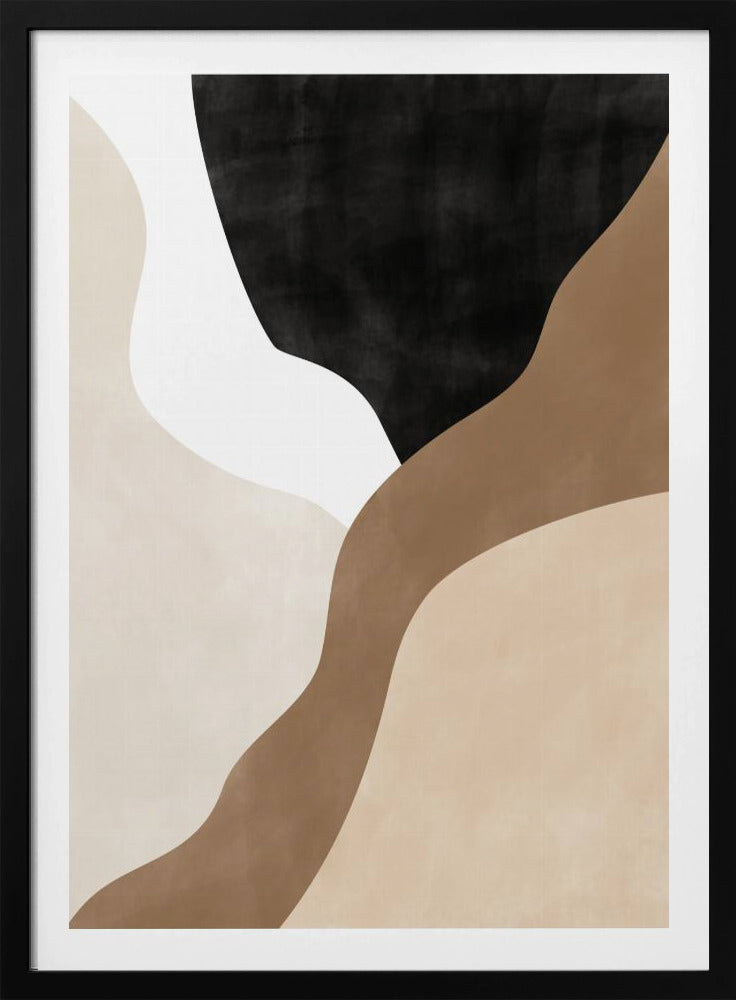 Abstracte beige en bruine kunst | Poster