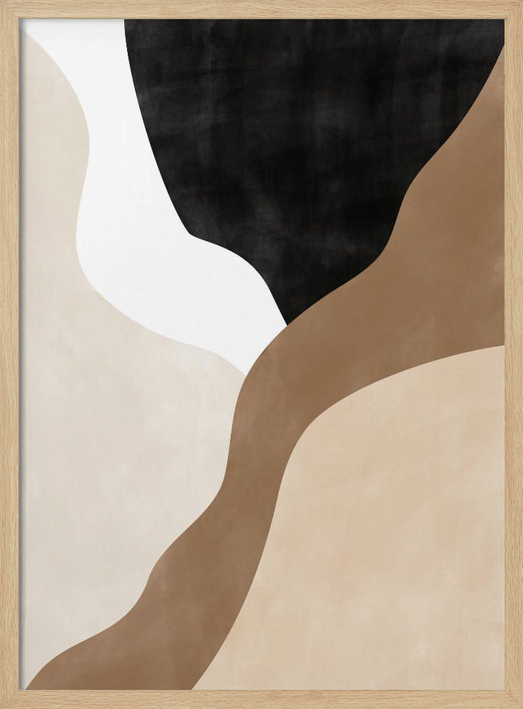 Abstracte beige en bruine kunst | Poster