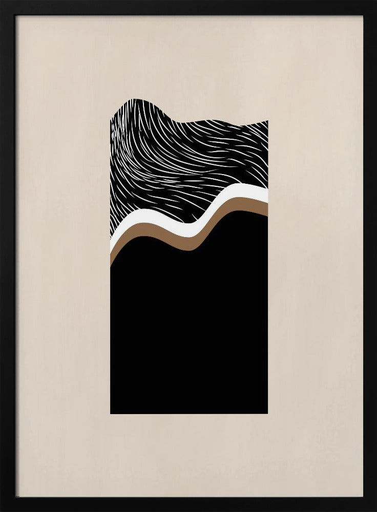 Monochrome golven | Poster
