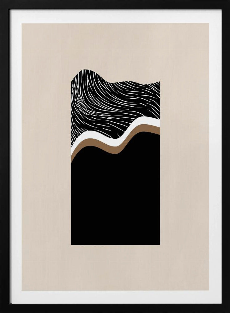 Monochrome golven | Poster