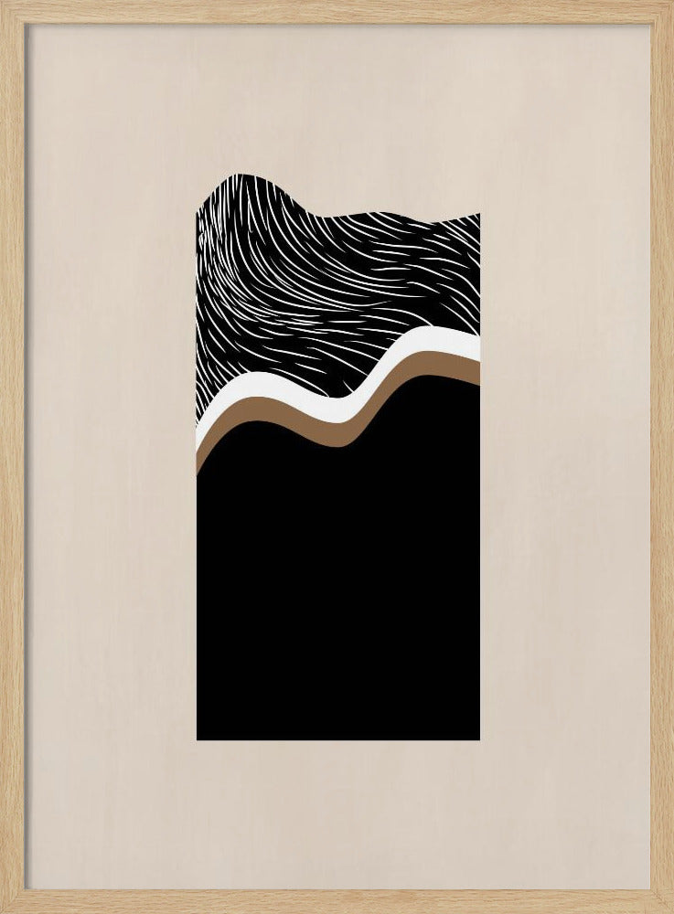 Monochrome golven | Poster