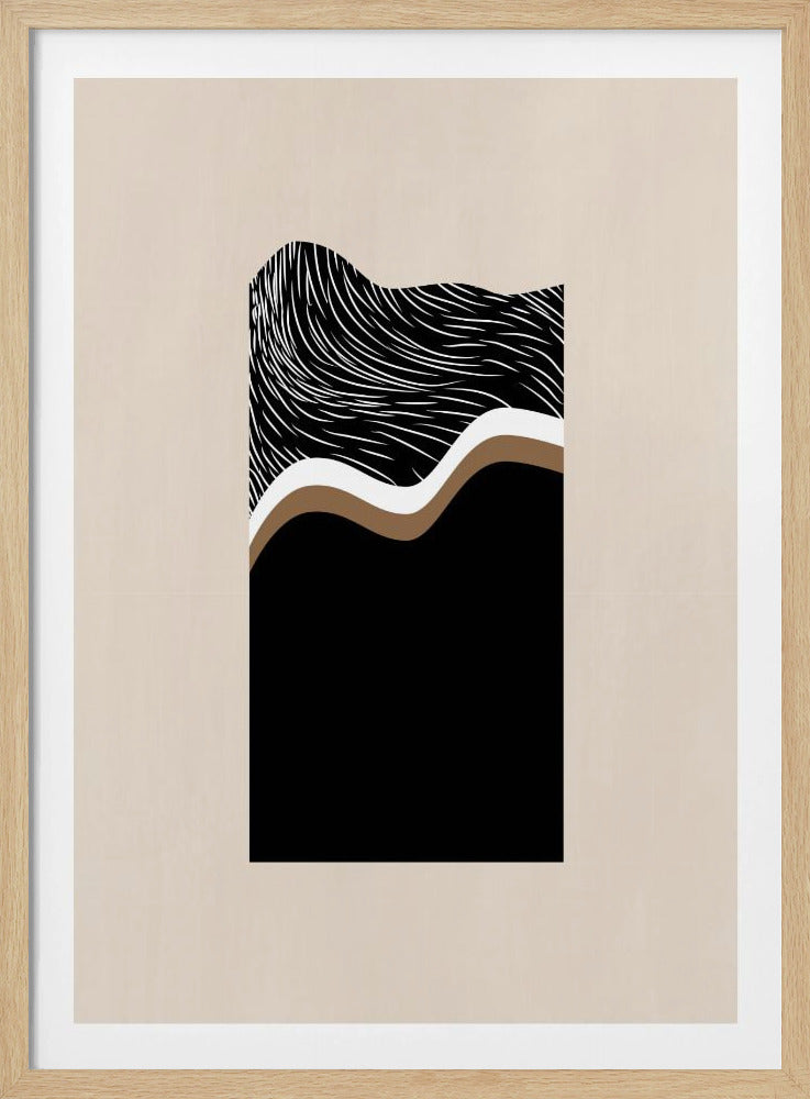 Monochrome golven | Poster