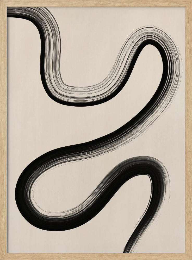 Zwarte penseelstreekkunst | Poster