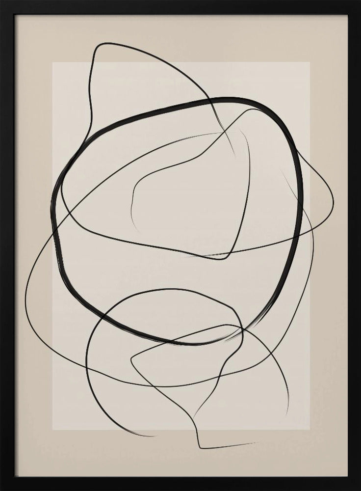 Zachte abstracte lijnen kunst | Poster