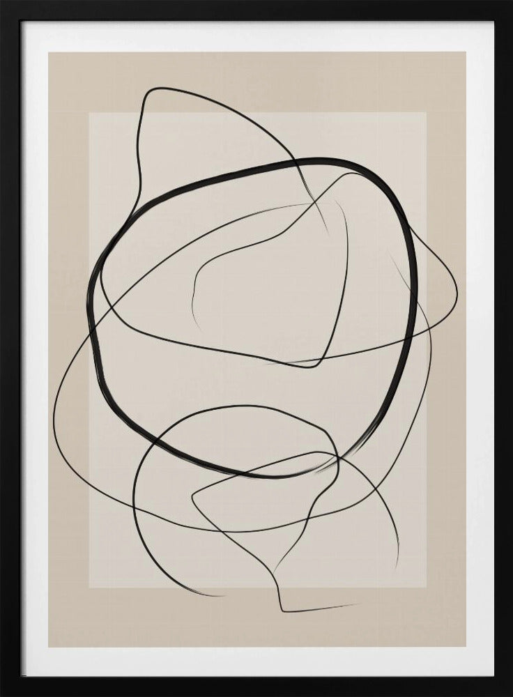Zachte abstracte lijnen kunst | Poster