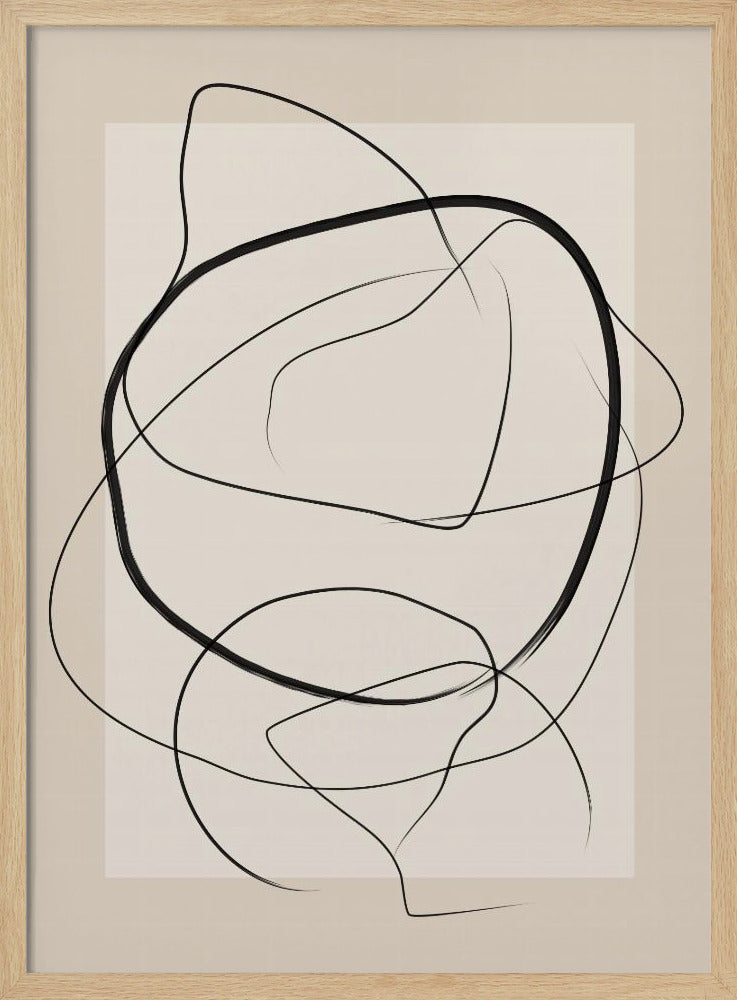 Zachte abstracte lijnen kunst | Poster