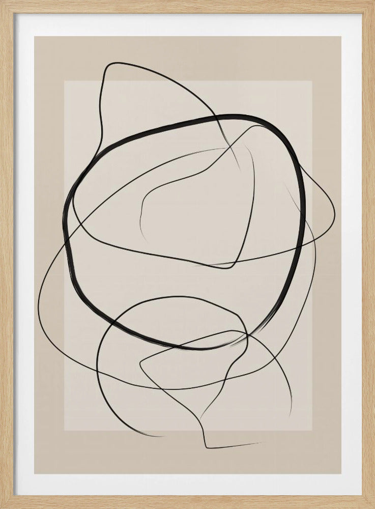 Zachte abstracte lijnen kunst | Poster