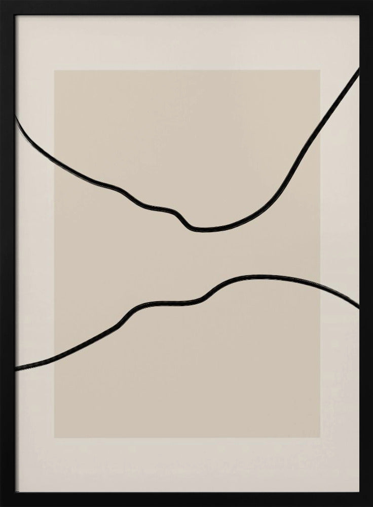 Zachte abstracte lijnen kunst | Poster