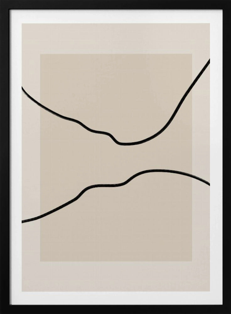 Zachte abstracte lijnen kunst | Poster