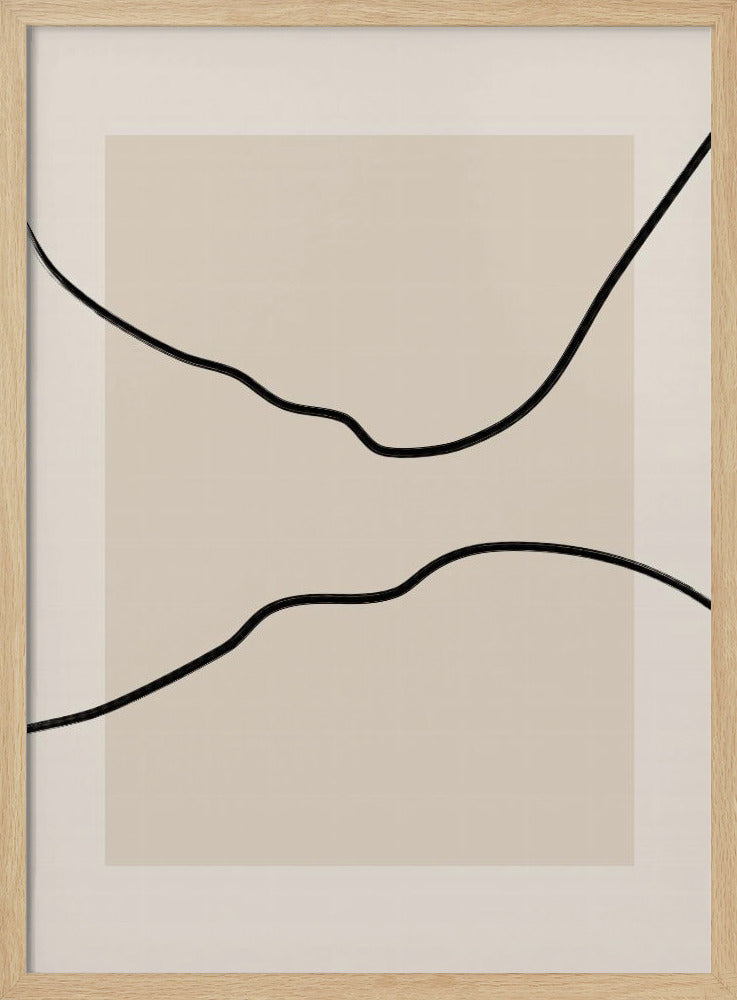 Zachte abstracte lijnen kunst | Poster