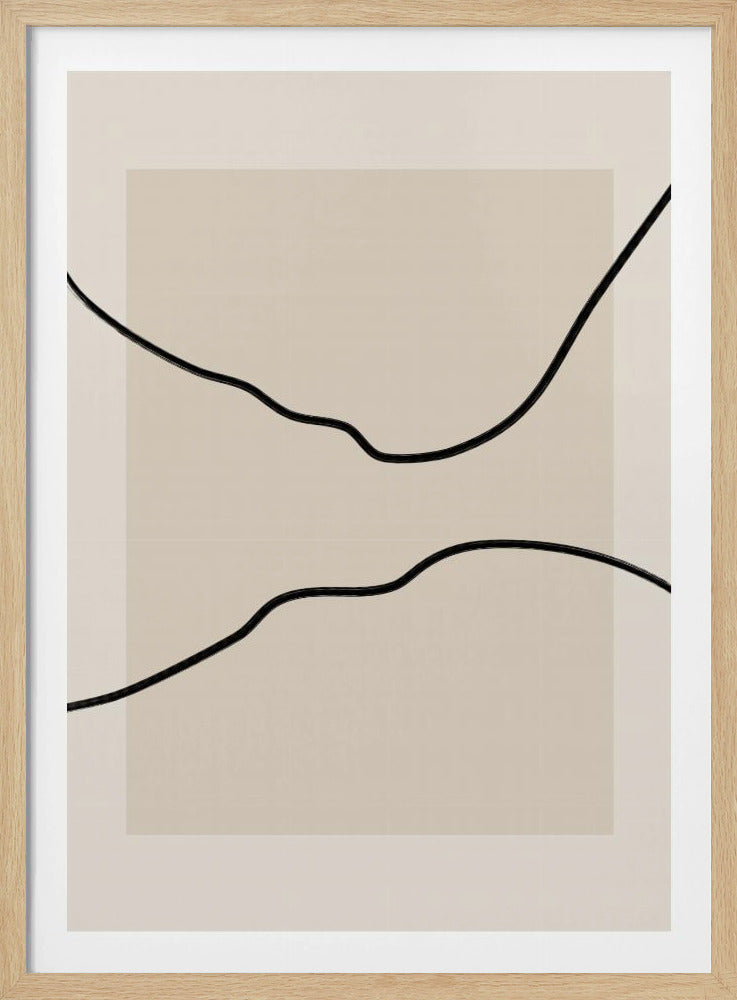 Zachte abstracte lijnen kunst | Poster