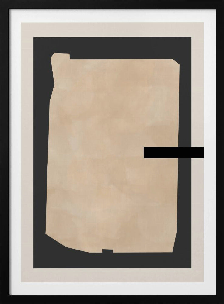 Abstract beige schilderij | Poster