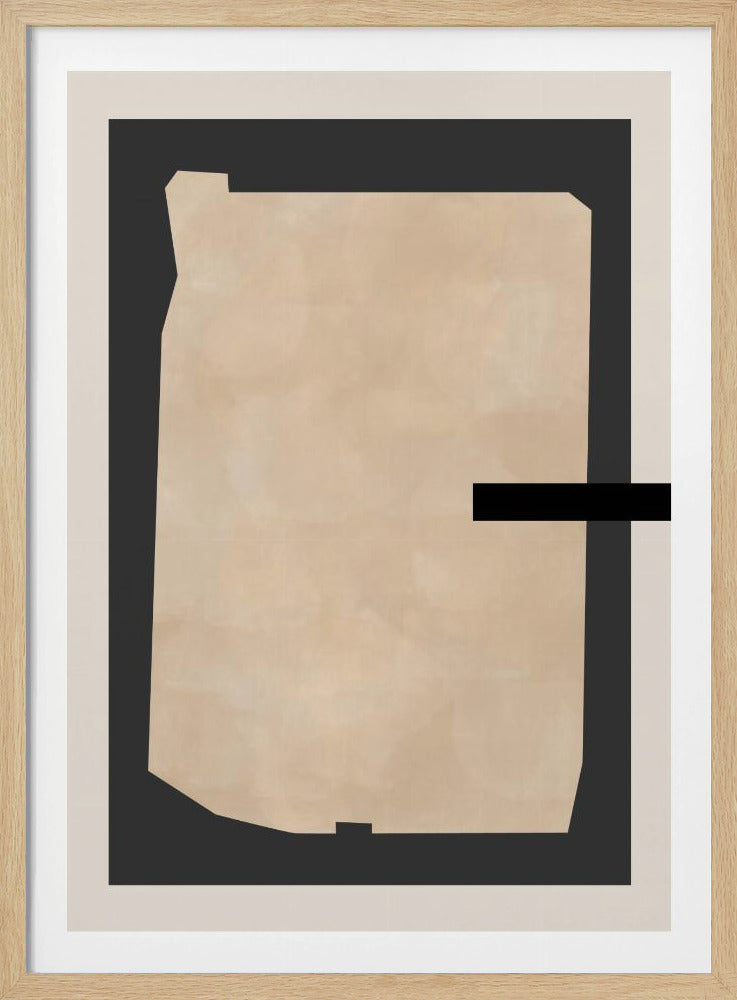 Abstract beige schilderij | Poster