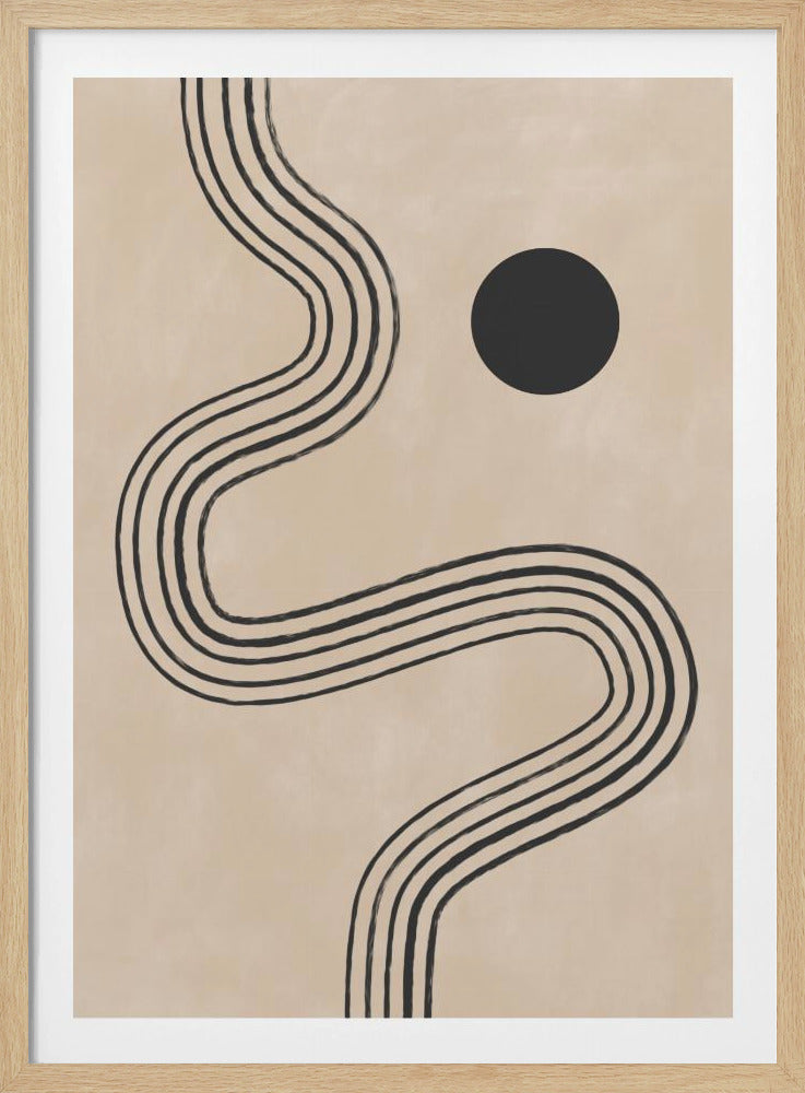 Krommen en bol | Poster