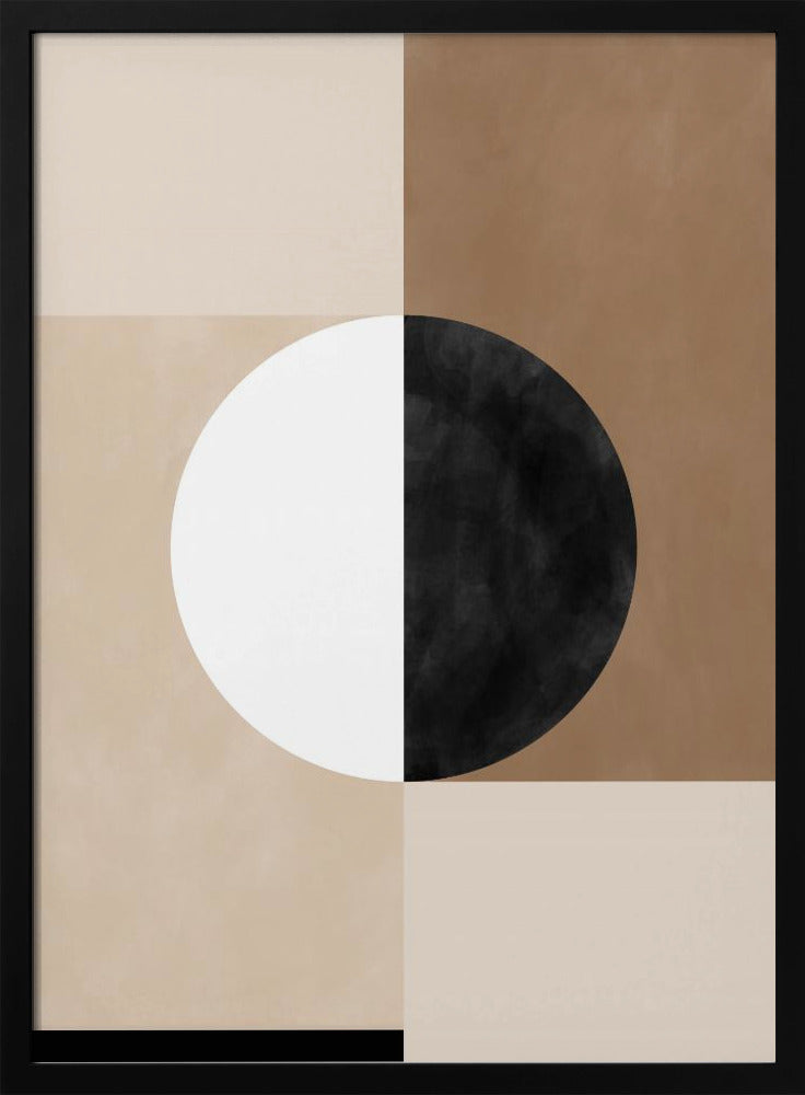 Geometrische vormen met een centrale cirkel | Poster
