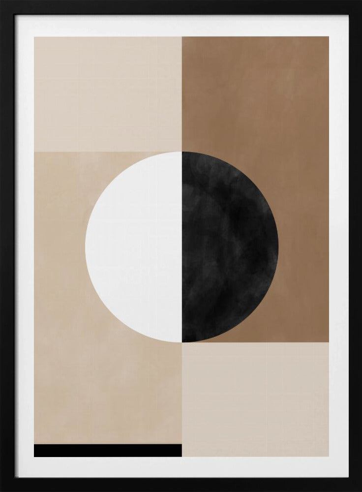 Geometrische vormen met een centrale cirkel | Poster