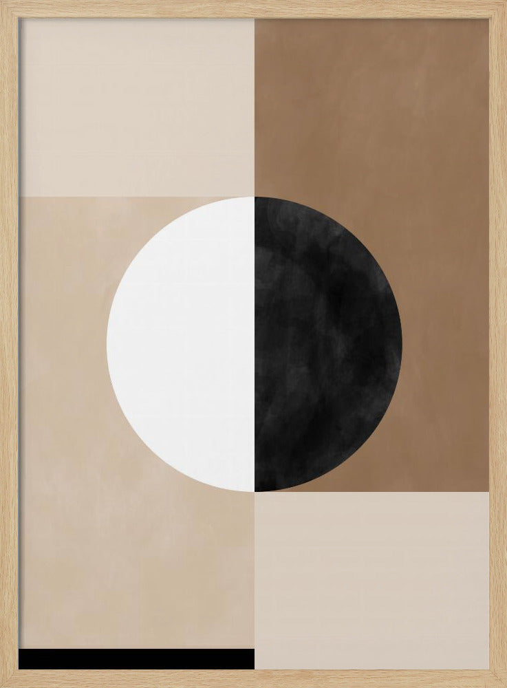 Geometrische vormen met een centrale cirkel | Poster