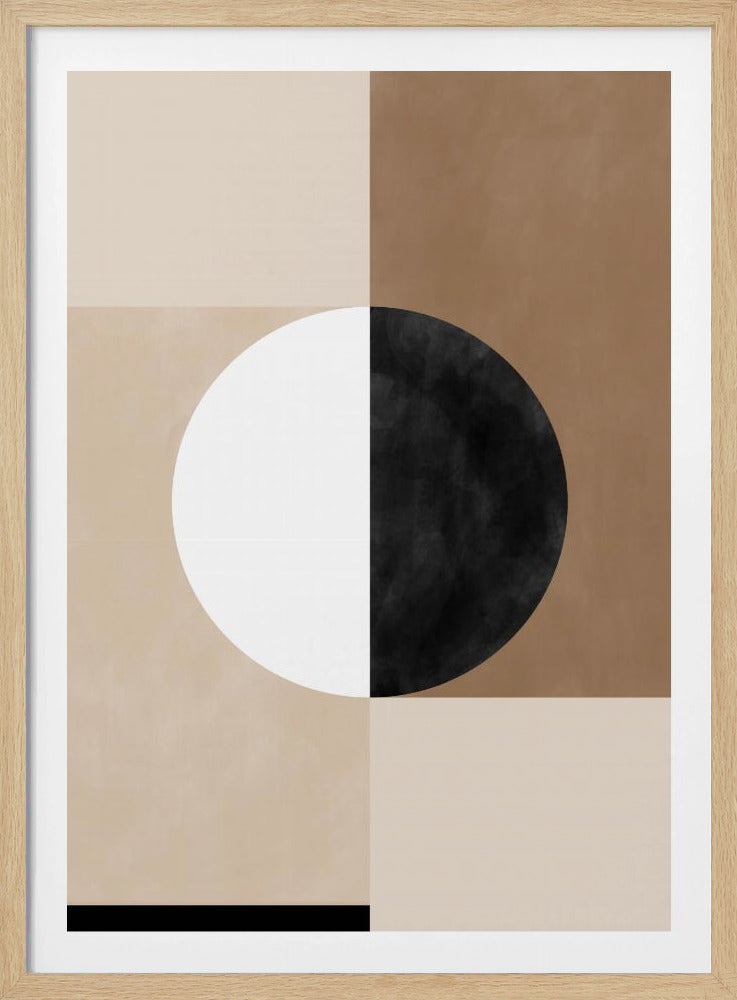 Geometrische vormen met een centrale cirkel | Poster