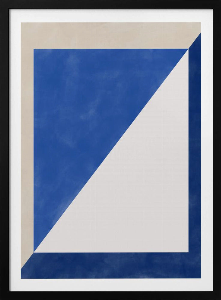 Blauw Geometrisch Spel | Poster