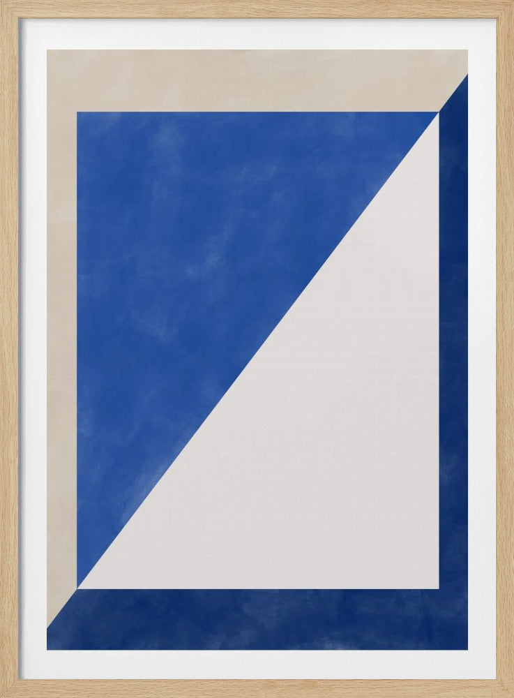 Blauw Geometrisch Spel | Poster
