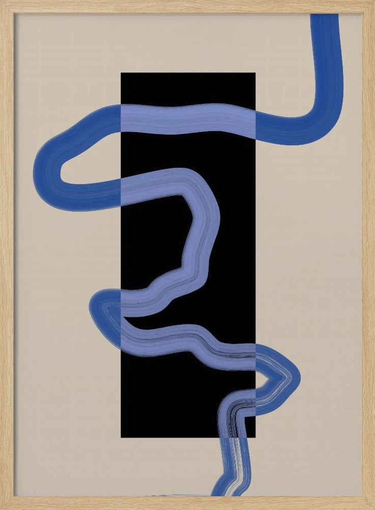 Blauwe padstroom | Poster