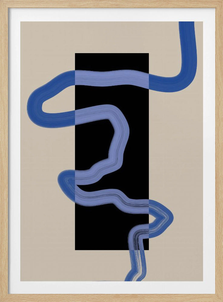 Blauwe padstroom | Poster