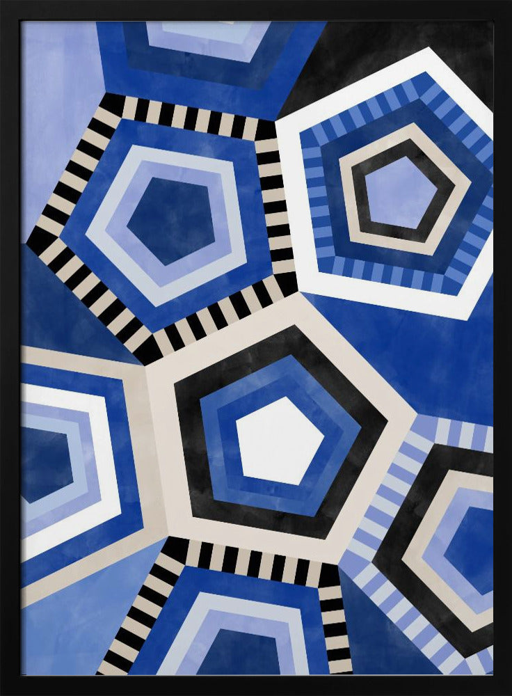 Geometrisch patroon met zeshoekige vorm | Poster