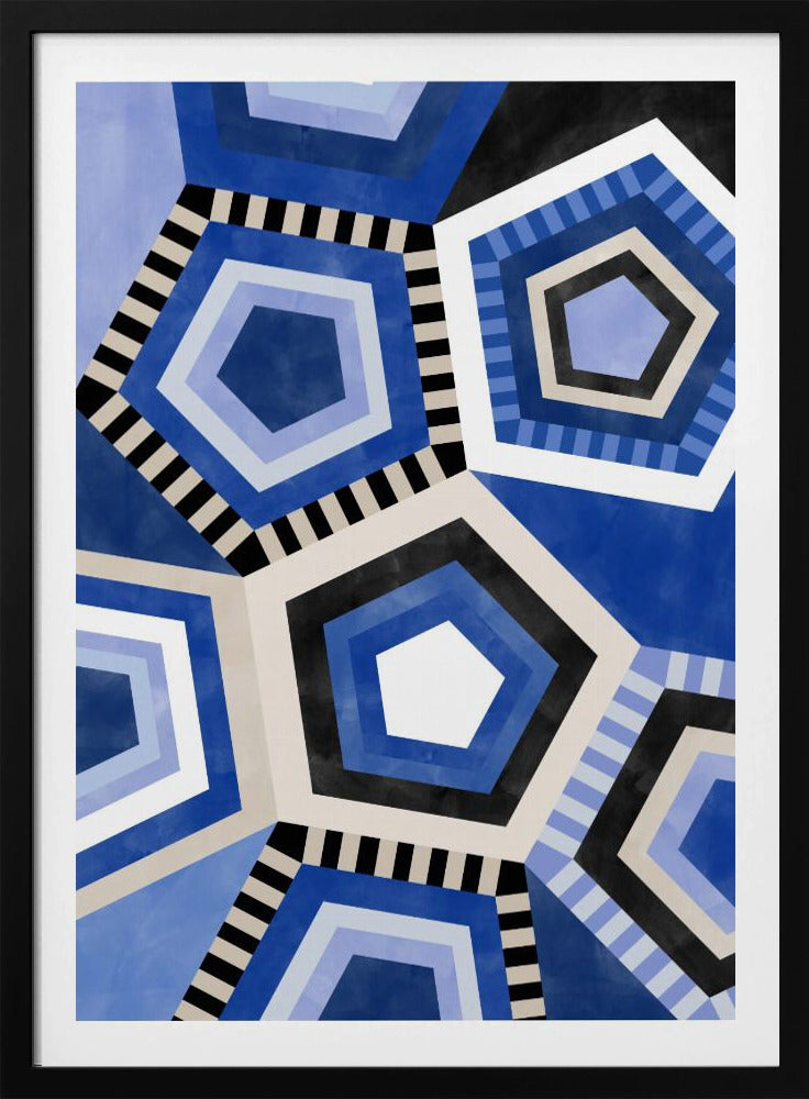 Geometrisch patroon met zeshoekige vorm | Poster