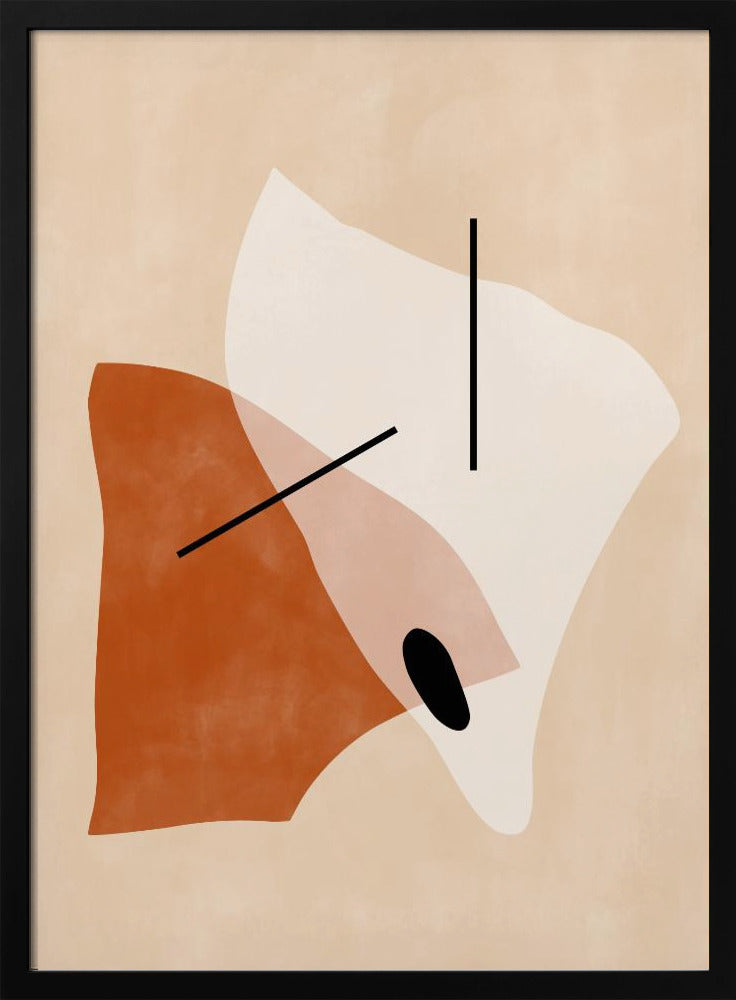 Geometrische vormen in aardse tinten | Poster