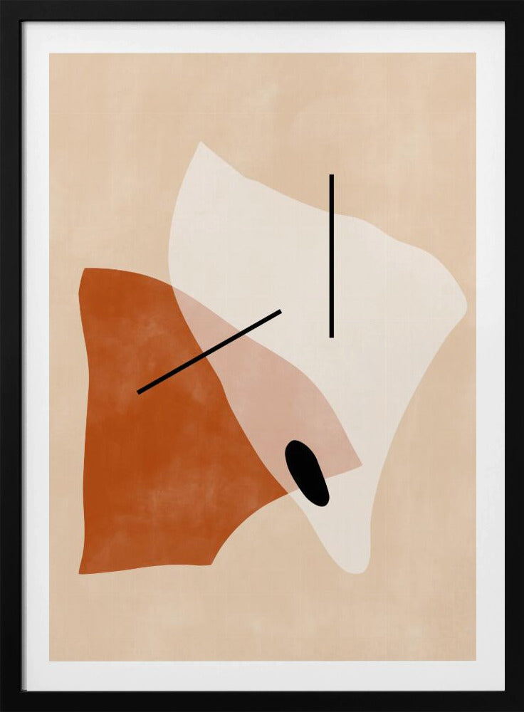 Geometrische vormen in aardse tinten | Poster