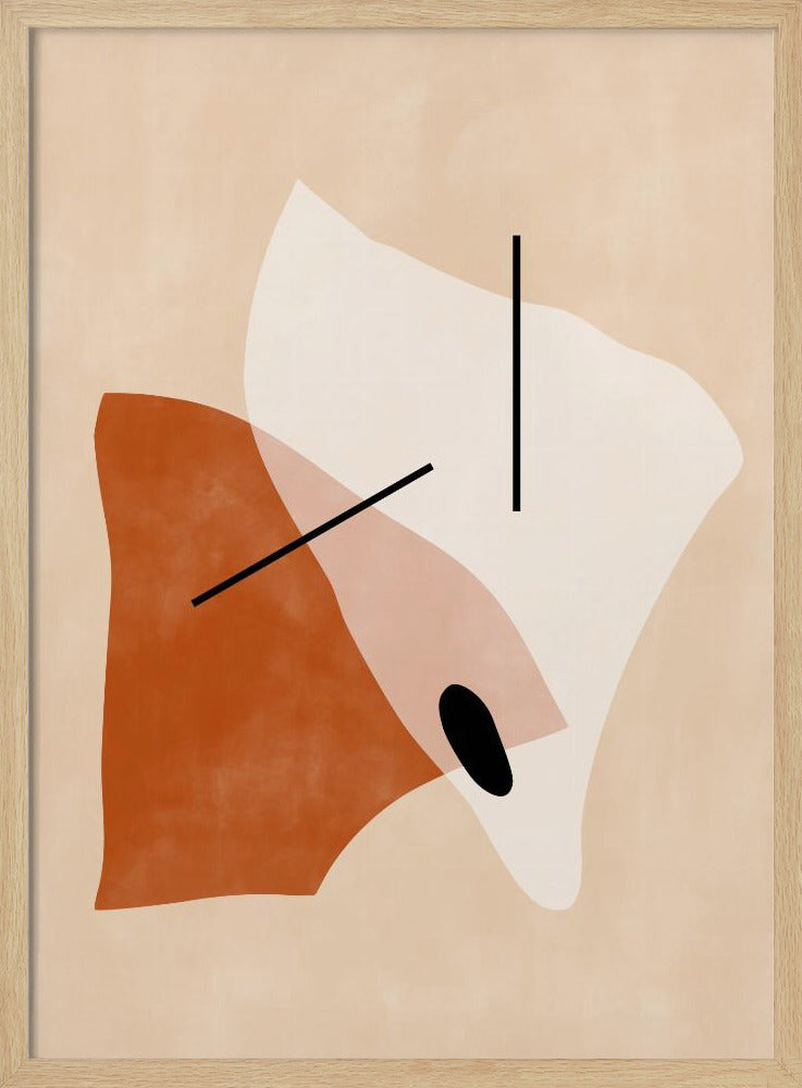 Geometrische vormen in aardse tinten | Poster