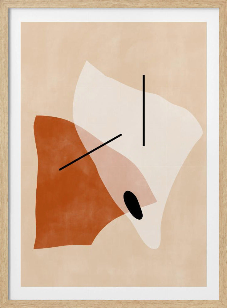 Geometrische vormen in aardse tinten | Poster