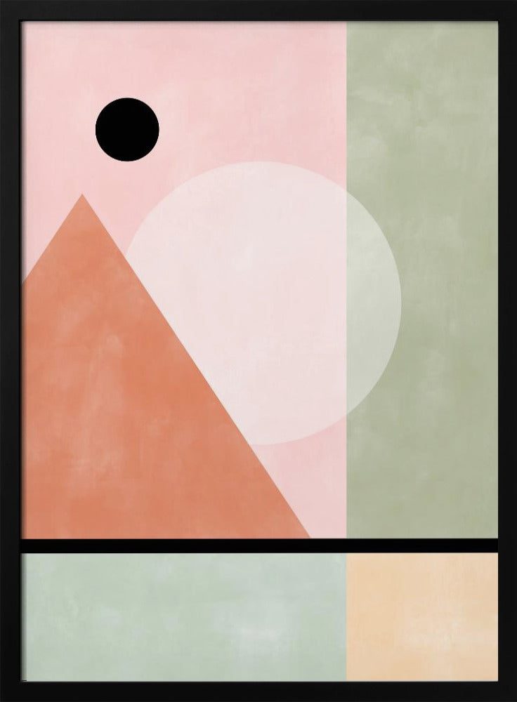 Geometrische vormen in pasteltinten | Poster