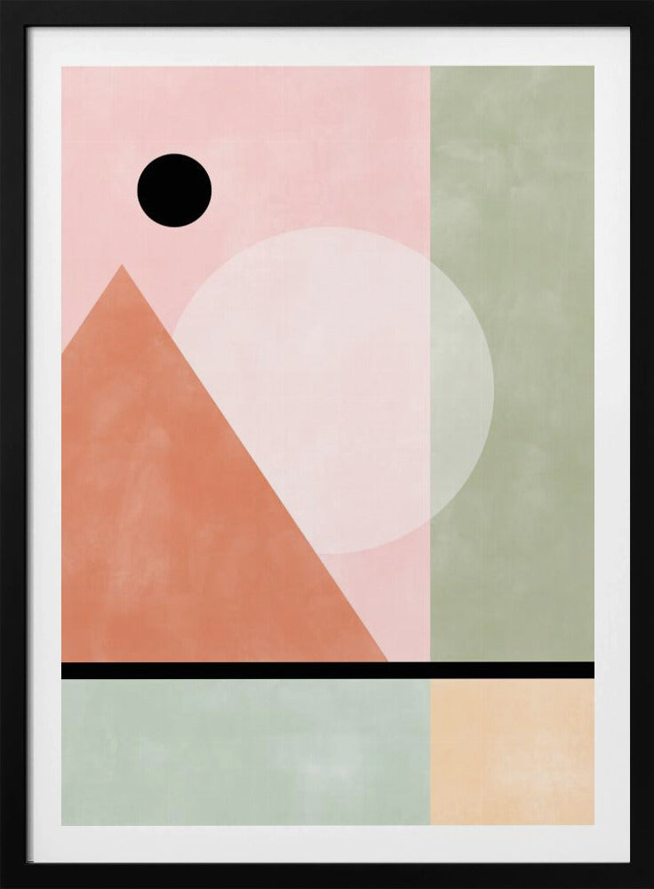 Geometrische vormen in pasteltinten | Poster