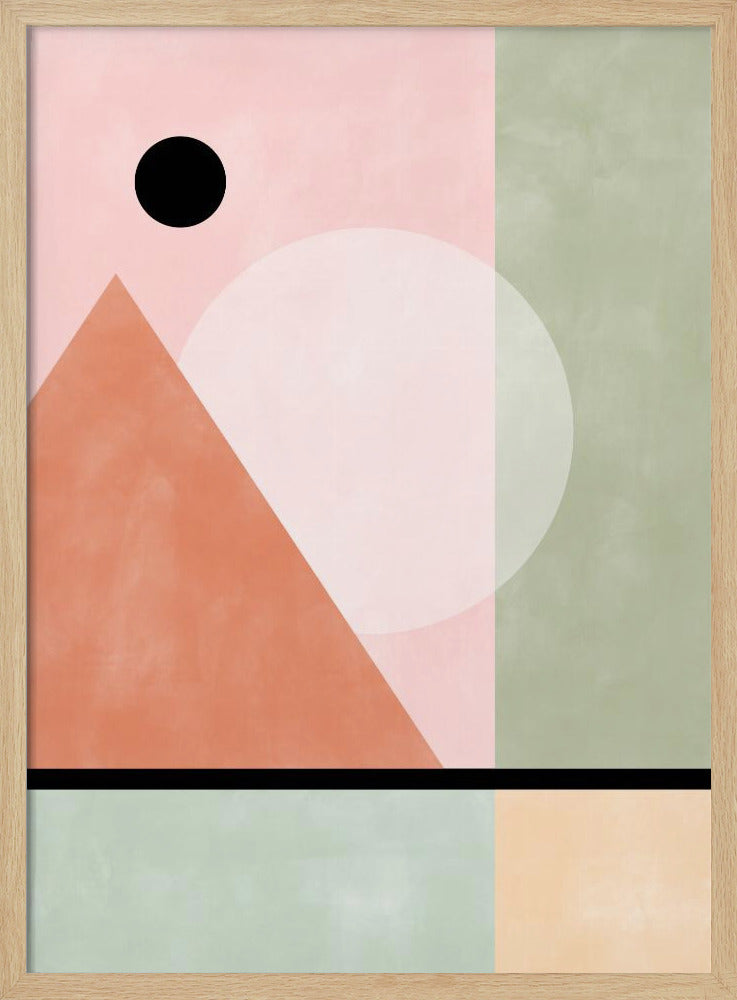 Geometrische vormen in pasteltinten | Poster