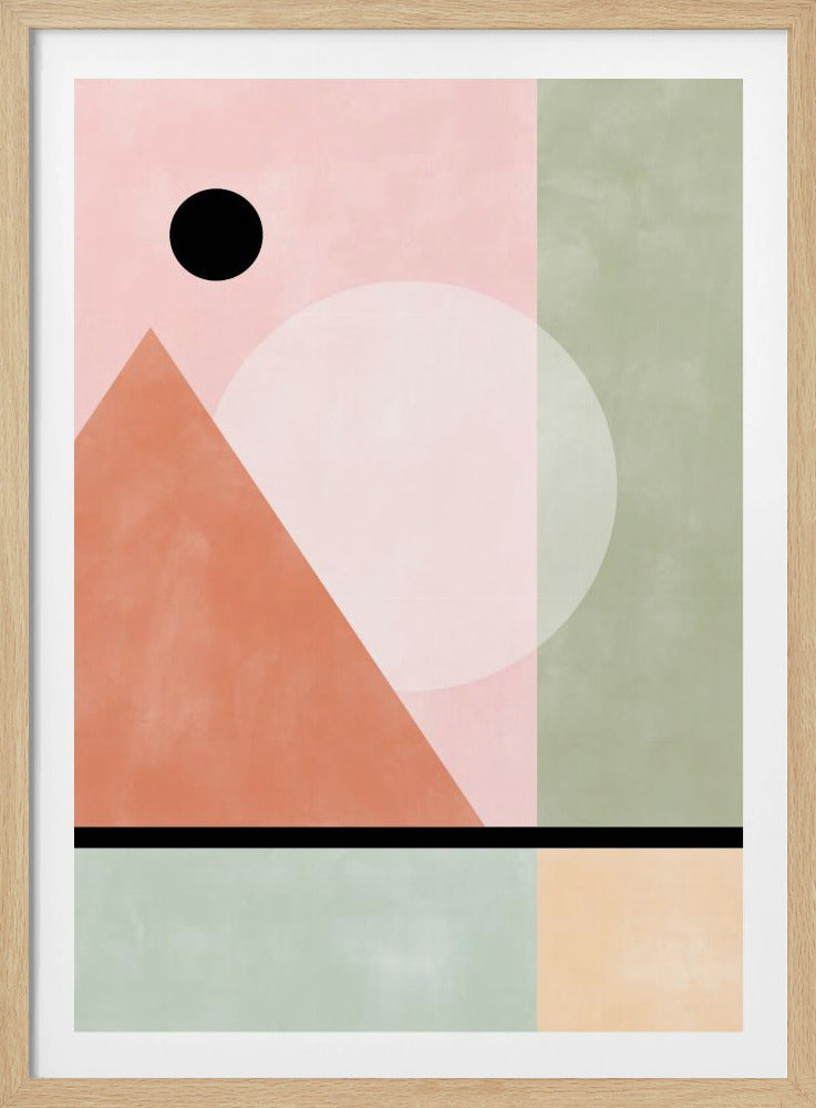Geometrische vormen in pasteltinten | Poster