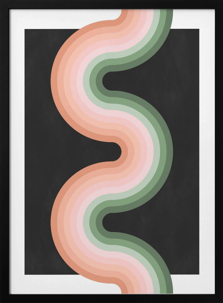 Golvend patroon met gelaagde pasteltinten | Poster