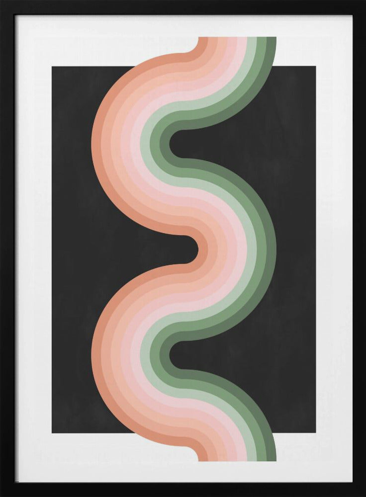 Golvend patroon met gelaagde pasteltinten | Poster