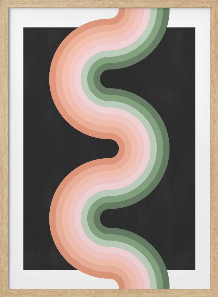 Golvend patroon met gelaagde pasteltinten | Poster