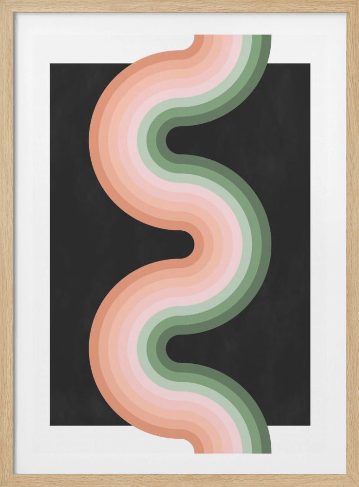Golvend patroon met gelaagde pasteltinten | Poster