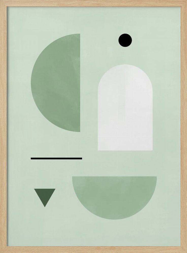 Rustgevend pastelkleurenpalet | Poster