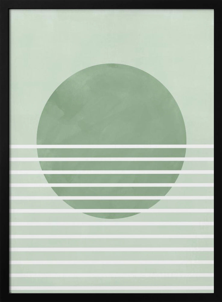 Groene Horizonlijnen | Poster
