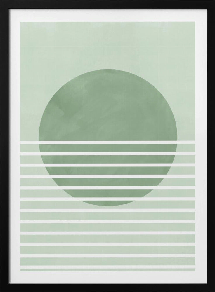 Groene Horizonlijnen | Poster