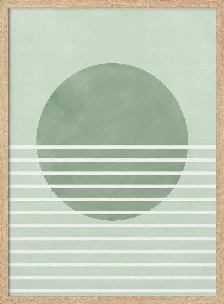 Groene Horizonlijnen | Poster