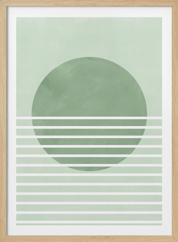 Groene Horizonlijnen | Poster