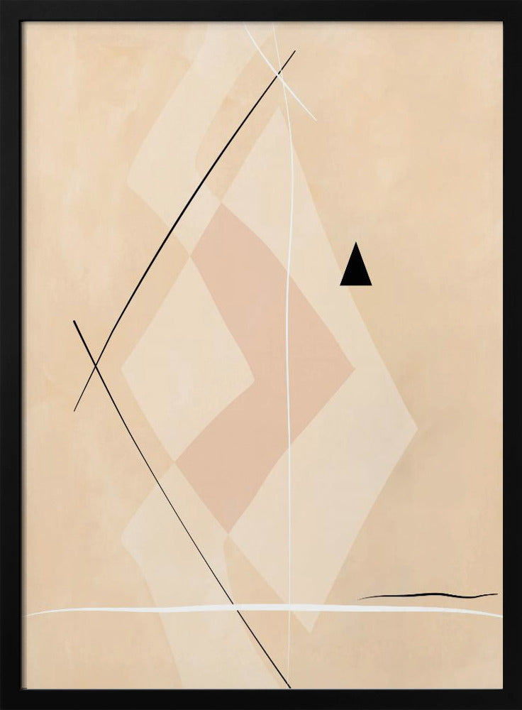 Geometrische vormen en kruisende lijnen | Poster