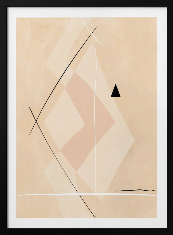 Geometrische vormen en kruisende lijnen | Poster