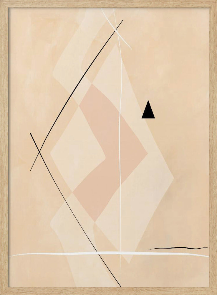 Geometrische vormen en kruisende lijnen | Poster